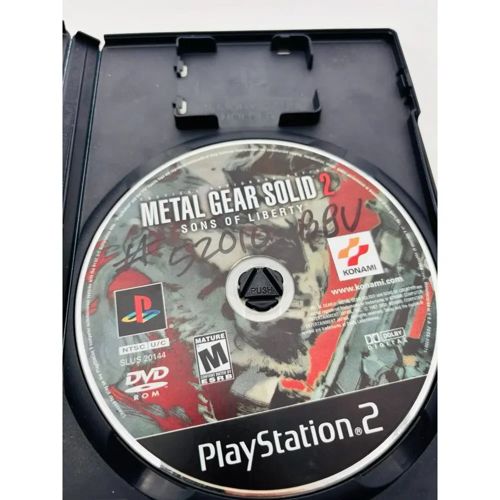 Metal Gear Solid 2 Sons Of Liberty Sony Playstation 2 PS2 Tested Works VG Cond